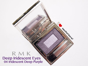 Review: RMK Deep Iridescent Eyes #04 Iridescent Deep Purple, Liking The Color On The Palette But Not On My Eyelid