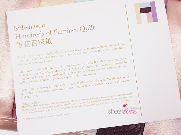 Sulwhasoo Hundred Charity Quilt Kit 2
