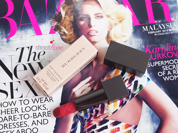 Harper's Bazaar February 2014 X Burberry Beauty Lipstick 3
