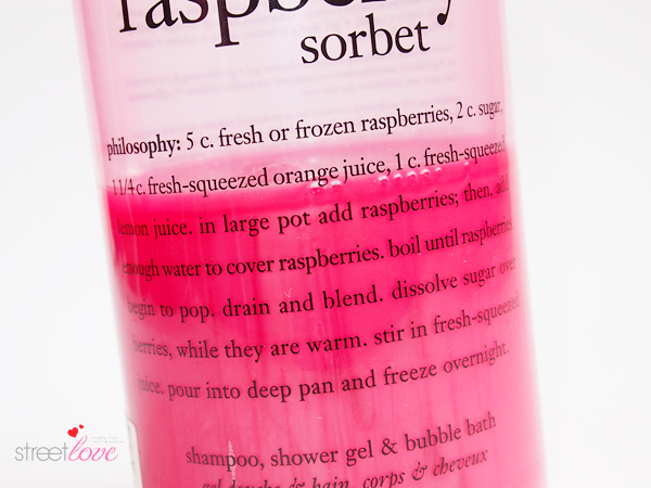 Philosophy Raspberry Sorbet Shampoo, Shower Gel & Bubble Bath 3