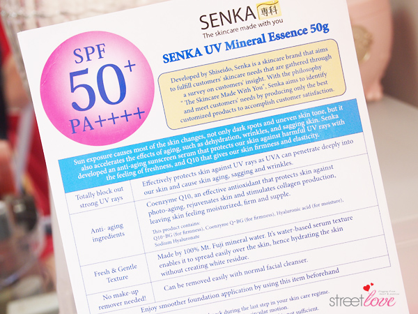 Senka Mineral UV Essence What it Does