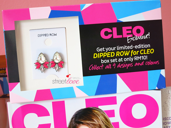 Cleo September 2014 X Dipped Row Earrings in Box