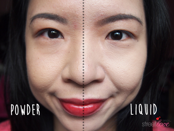 Colours Cosmetics Malaysia Flat Top Foundation Brush Liquid vs Powder Face Comparison