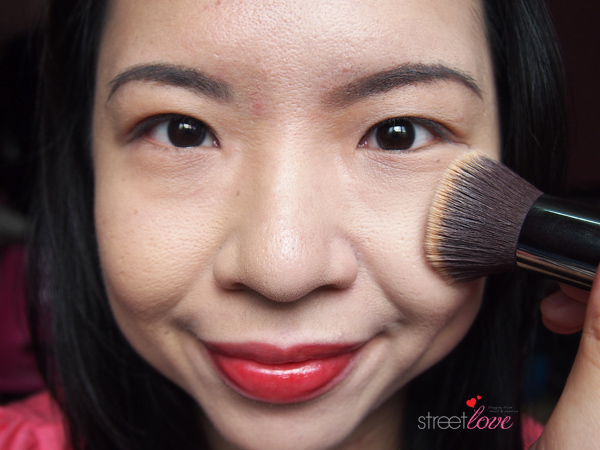 Colours Cosmetics Malaysia Flat Top Foundation Brush using with Liquid Foundation 2