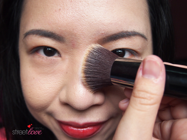 Colours Cosmetics Malaysia Flat Top Foundation Brush using with Liquid Foundation 3