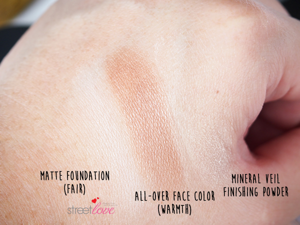 BareMinerals MATTE Foundation Mineral Veil All Over Face Color Hand Swatch