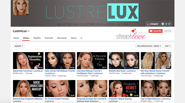 LustreLux YouTube