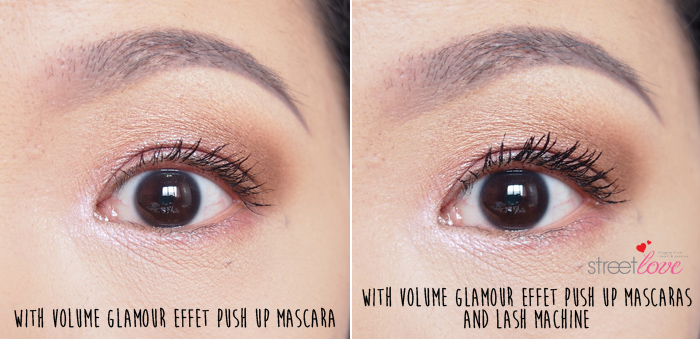Bourjois Volume Glamour Effet Push Up Mascara and Lash Machine Before and After