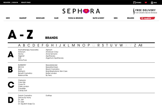 Sephora Brands 1